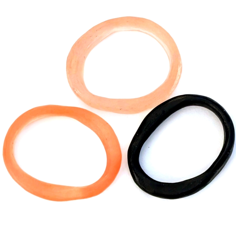 Vintage Irregular Asymmetrical Bangle Bracelets Set of 3